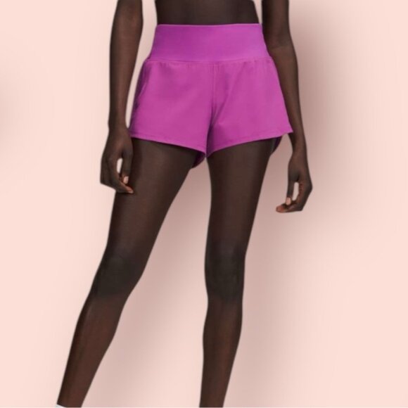 Lululemon Speed Up Mid-Rise Lined Short 4" Vivid Plum athletic shorts sz 8 - Picture 1 of 7